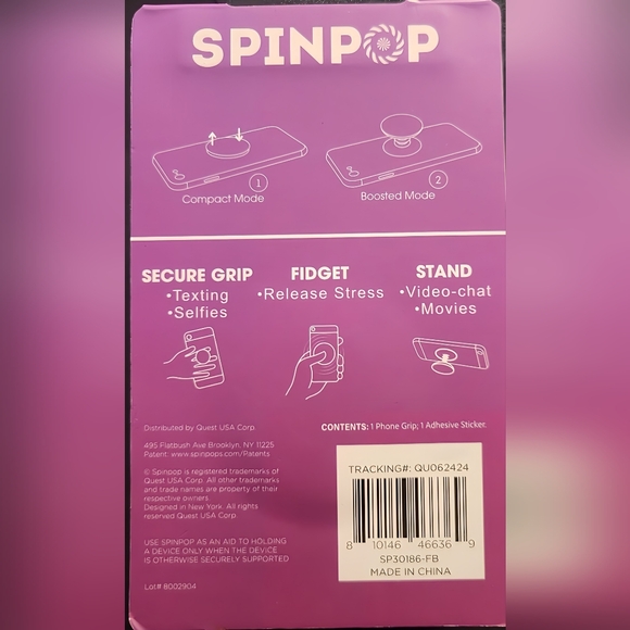 Gummy Bear Pop Socket • Purple Iridescent • NEW - Picture 2 of 3